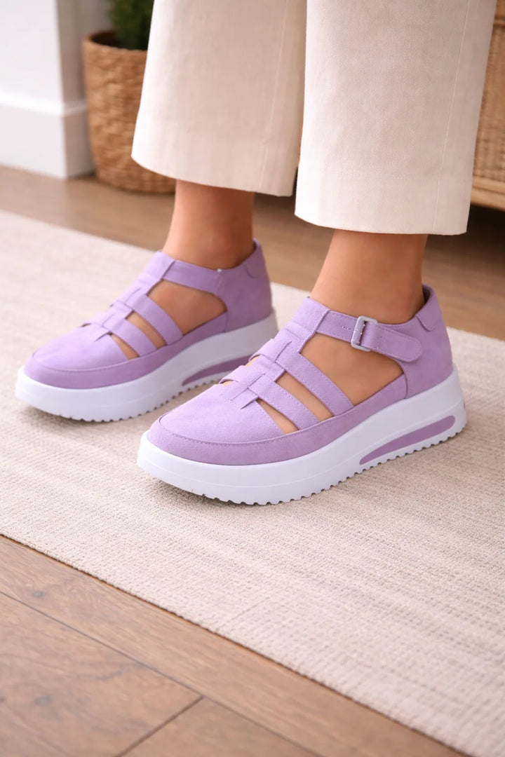 Platform schoenen met cutouts