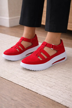 Platform schoenen met cutouts