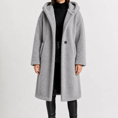 Oversized teddy jas met capuchon