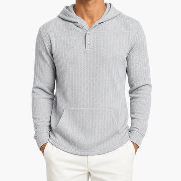 Hoodie met textuur en capuchon