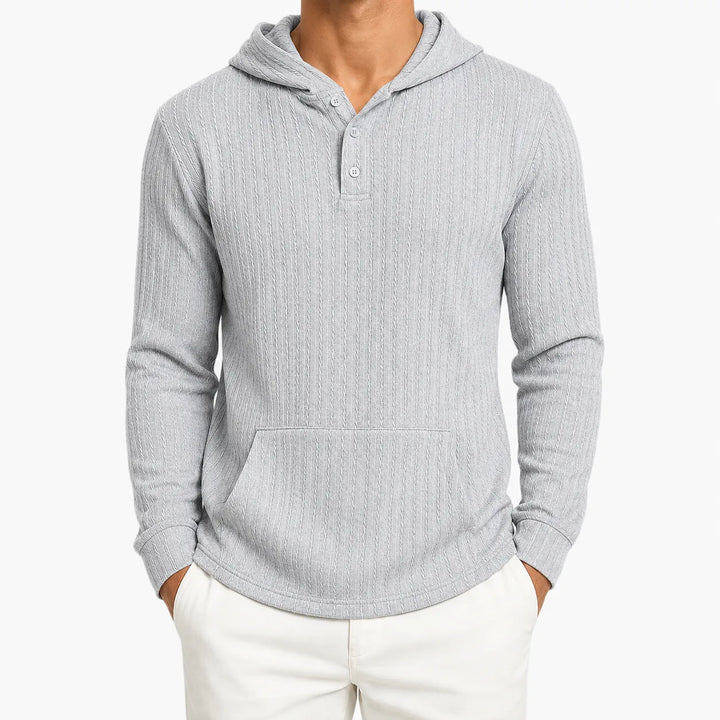 Hoodie met textuur en capuchon