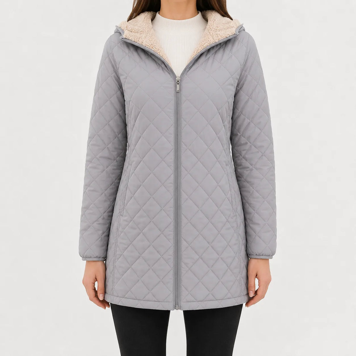 Jacket met rits en lange mouwen