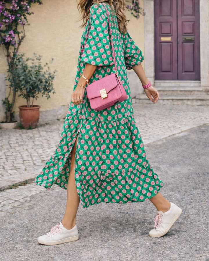 Midi jurk met geometrische print