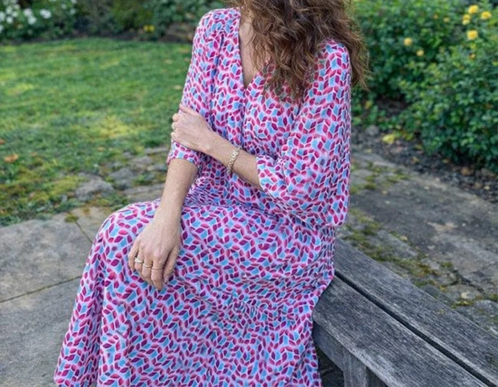 Midi jurk met geometrische print