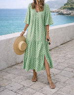 Midi jurk met geometrische print