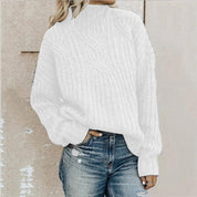 Sweater met Comfortabele rolkraag in de kleur Wit voor dames in Casual stijl ideaal voor de herfst.