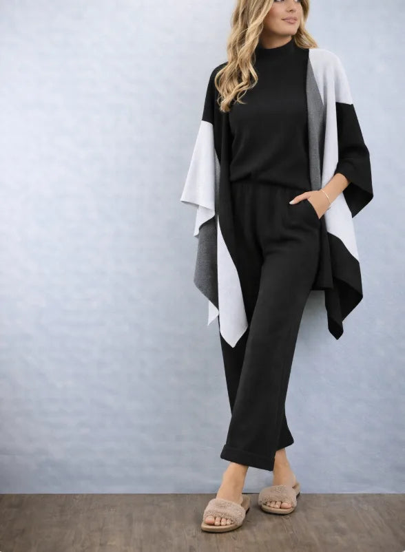 Dames two-piece set met poncho