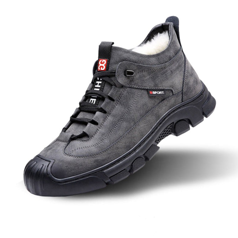 Theo | Heren sneaker in de kleur Grijs voor heren in Smart-casual stijl geschikt voor alle seizoenen.