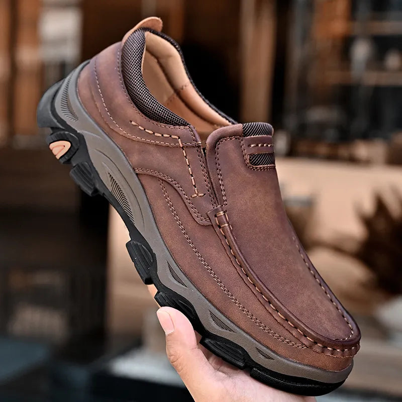 Theodore | Orthopedische Schoenen in de kleur Bruin voor heren in stijl geschikt voor alle seizoenen.