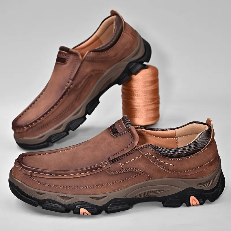 Theodore | Orthopedische Schoenen in de kleur Lichtbruin voor heren in stijl geschikt voor alle seizoenen.