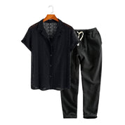 Thijs | Stijlvolle heren zomerset in de kleur Zwart voor heren in stijl ideaal voor de zomer.