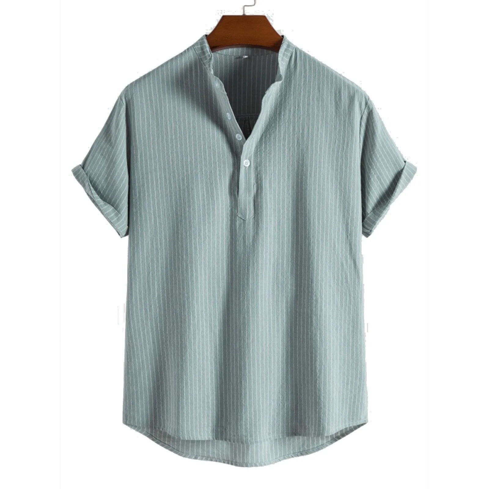 Thomas | Zomerse Casual Overhemd in de kleur Groen voor heren in stijl ideaal voor de zomer.