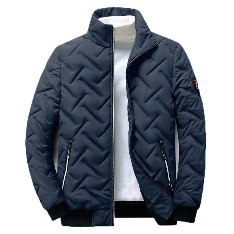 Tijn | Lichtblauwe gevoerde heren tussenjas in de kleur Blauw voor heren in stijl ideaal voor de lente.