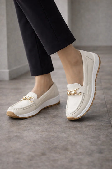 Loafers met bit en gouden hardware