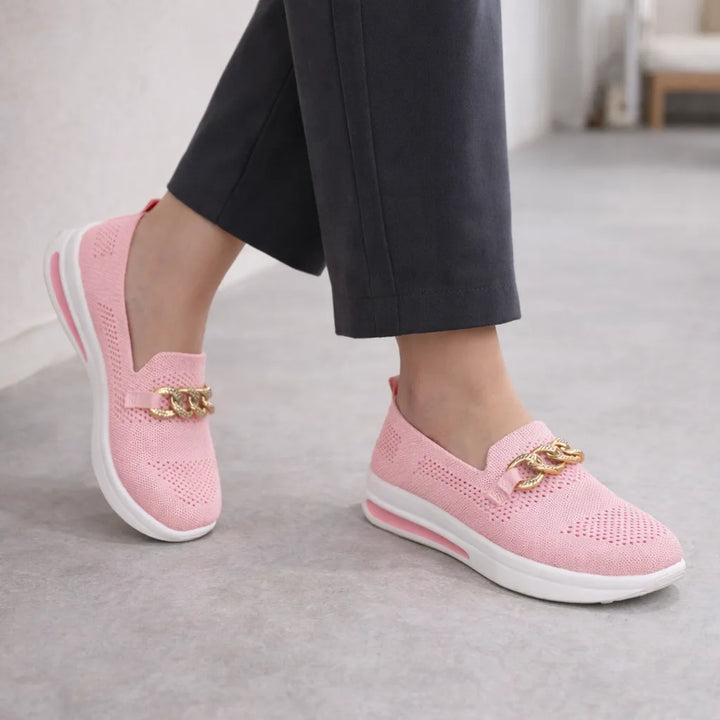 Slip-on sneakers met ketting