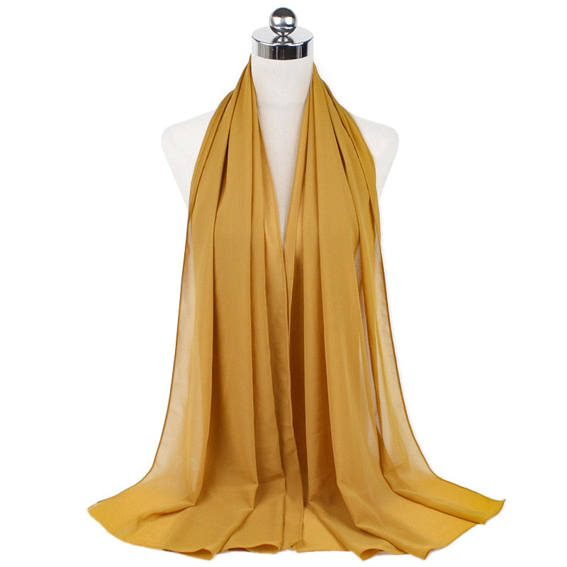 Vardi | Ultralichte & comfortabele chiffon hijab in de kleur Zwart voor dames in stijl geschikt voor alle seizoenen.