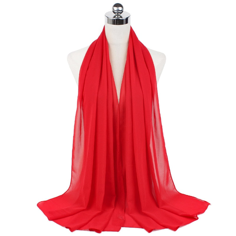 Vardi | Ultralichte & comfortabele chiffon hijab in de kleur Zwart voor dames in stijl geschikt voor alle seizoenen.