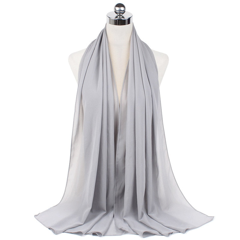 Vardi | Ultralichte & comfortabele chiffon hijab in de kleur Zwart voor dames in stijl geschikt voor alle seizoenen.