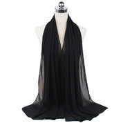 Vardi | Ultralichte & comfortabele chiffon hijab in de kleur Zwart voor dames in stijl geschikt voor alle seizoenen.