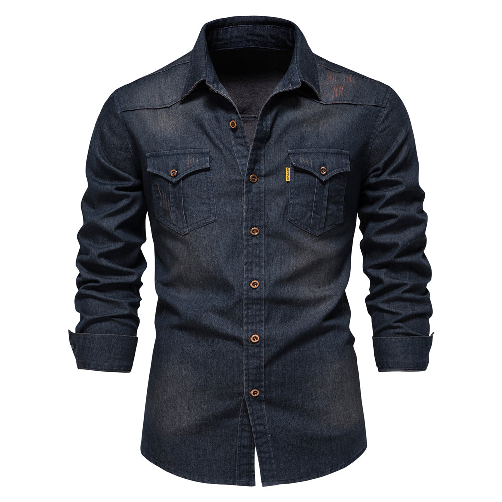 Julian - Casual denim herenoverhemd