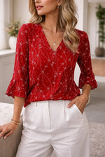 Blouse met bloemenprint