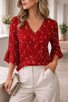 Blouse met bloemenprint