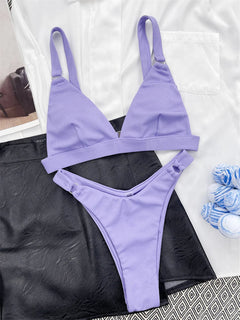 Vera | Unieke & trendy bikini in de kleur Zwart voor dames in Beach stijl ideaal voor de zomer.