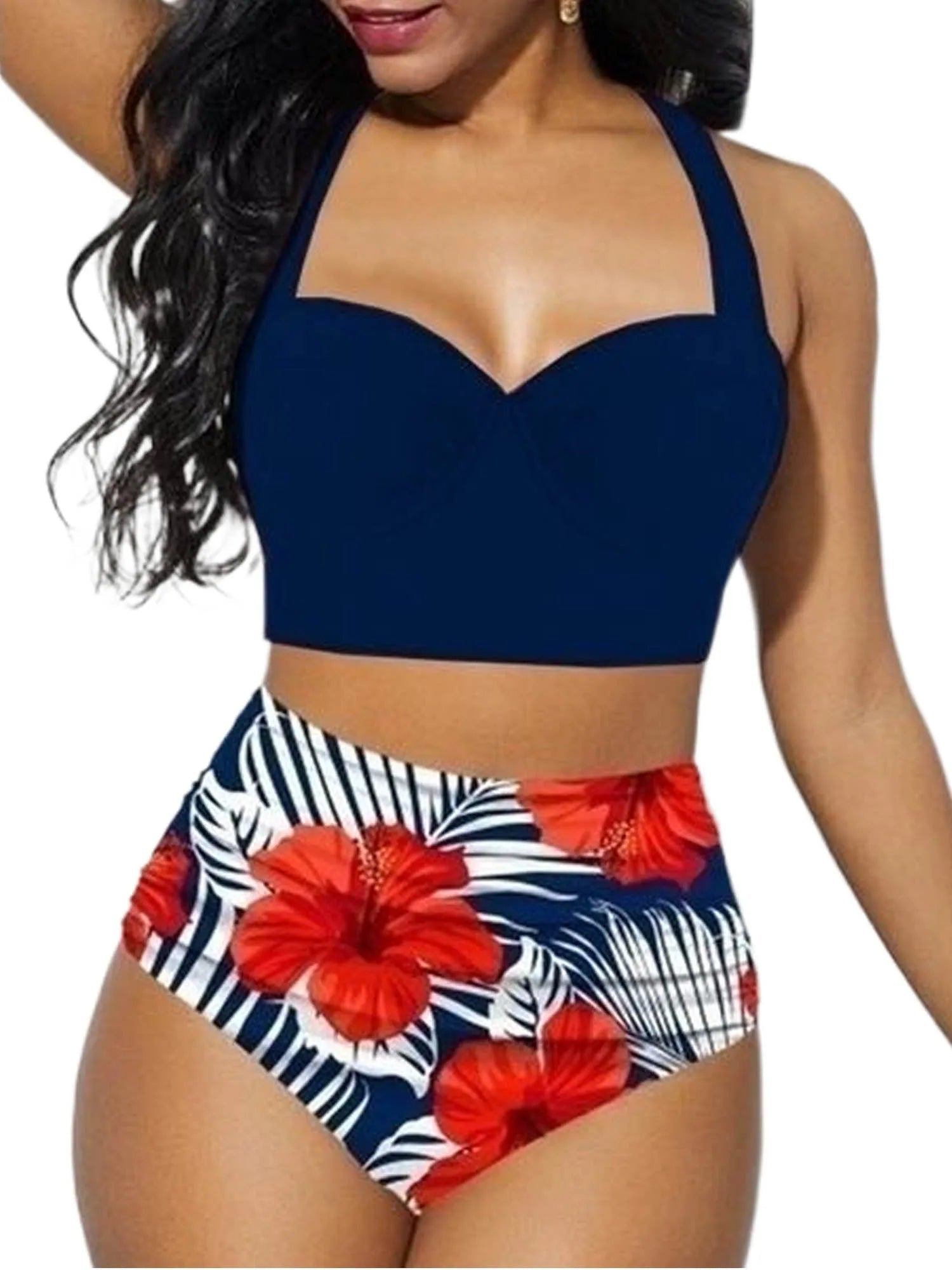 Vera | Vrolijke & stijlvolle bikini in de kleur Blauw voor dames in Beach stijl ideaal voor de zomer.