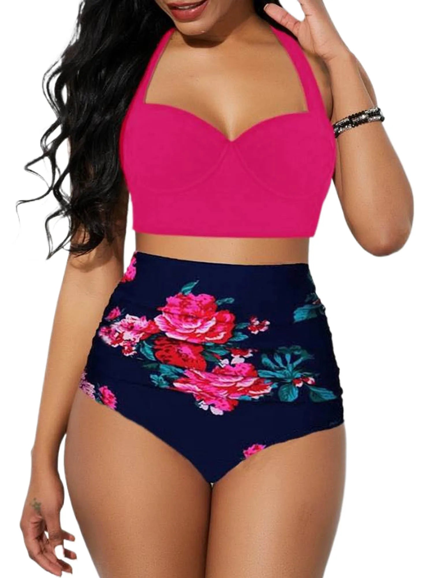 Vera | Vrolijke & stijlvolle bikini in de kleur Roze voor dames in Beach stijl ideaal voor de zomer.