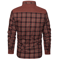 Vince | vintage flanellen jack in de kleur Legergroen voor heren in Heritage stijl ideaal voor de winter