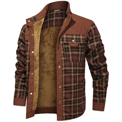 Vince | vintage flanellen jack in de kleur Legergroen voor heren in Heritage stijl ideaal voor de winter