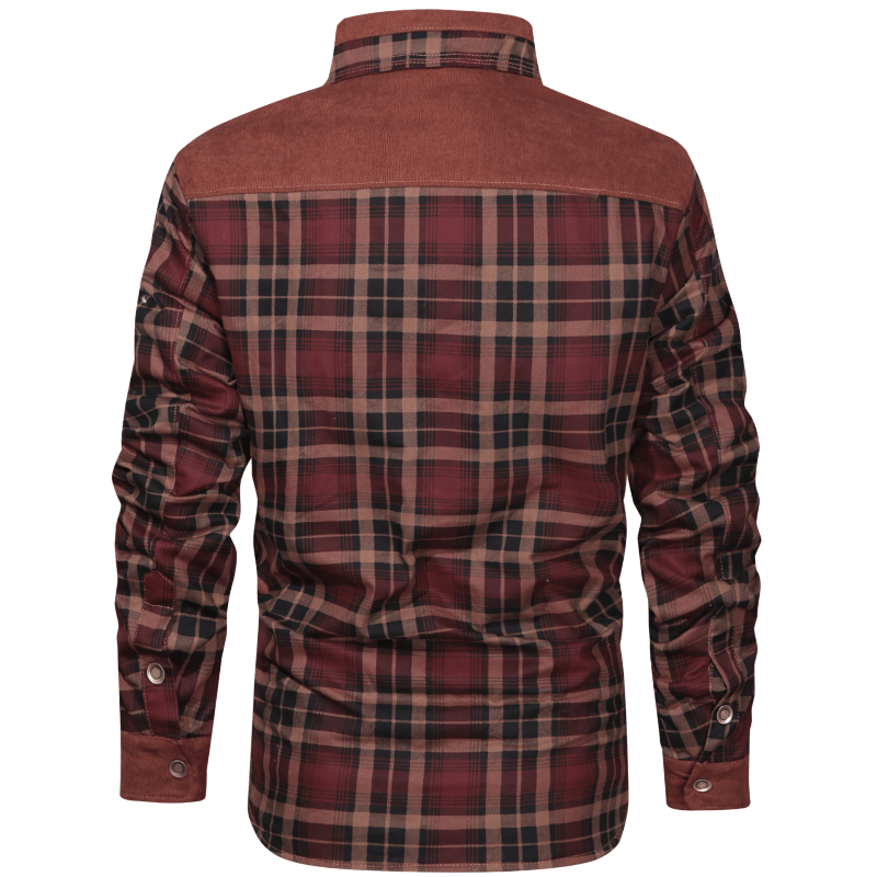 Vince | vintage flanellen jack in de kleur Legergroen voor heren in Heritage stijl ideaal voor de winter