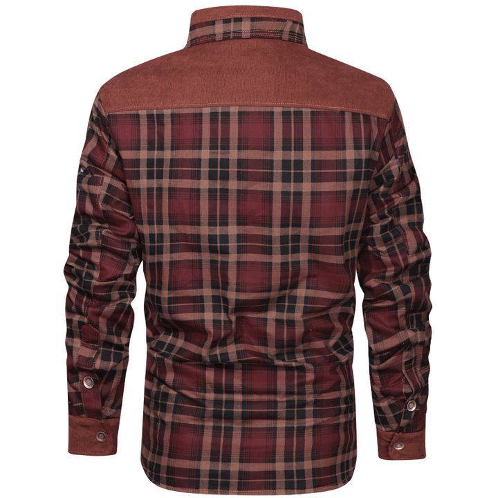 Vince | vintage flanellen jack in de kleur Legergroen voor heren in Heritage stijl ideaal voor de winter