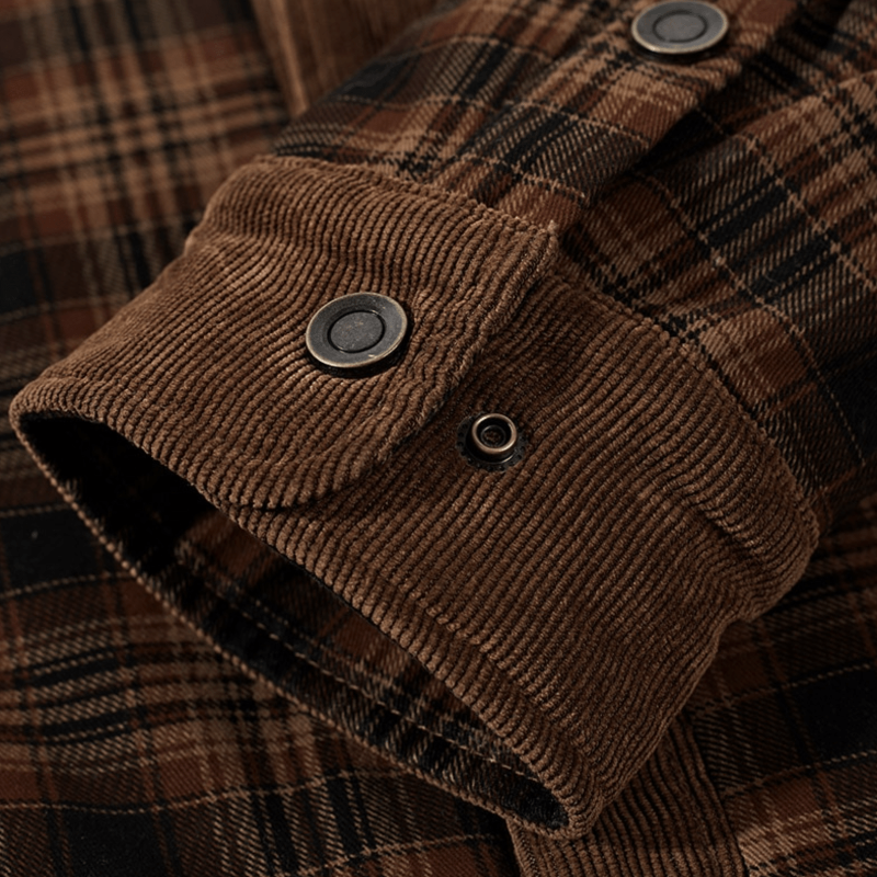 Vince | vintage flanellen jack in de kleur Legergroen voor heren in Heritage stijl ideaal voor de winter