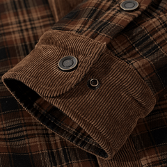 Vince | vintage flanellen jack in de kleur Legergroen voor heren in Heritage stijl ideaal voor de winter