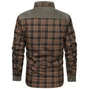 Vince | vintage flanellen jack in de kleur Legergroen voor heren in Heritage stijl ideaal voor de winter
