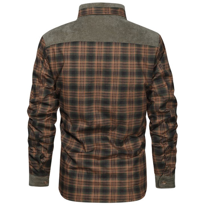 Vince | vintage flanellen jack in de kleur Legergroen voor heren in Heritage stijl ideaal voor de winter