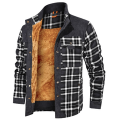 Vince | vintage flanellen jack in de kleur Legergroen voor heren in Heritage stijl ideaal voor de winter