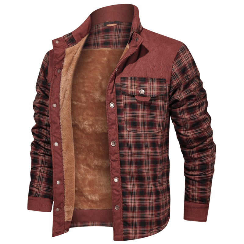 Vince | vintage flanellen jack in de kleur Legergroen voor heren in Heritage stijl ideaal voor de winter