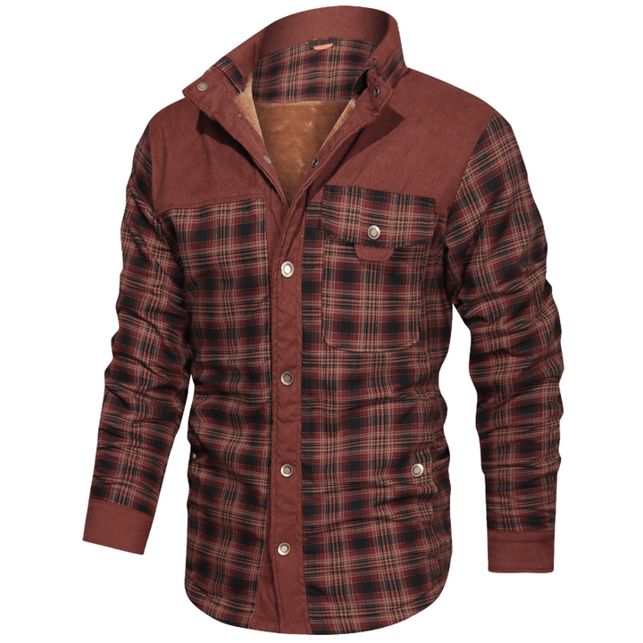 Vince | vintage flanellen jack in de kleur Legergroen voor heren in Heritage stijl ideaal voor de winter