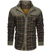 Vince | vintage flanellen jack in de kleur Donkergroen voor heren in Heritage stijl ideaal voor de winter