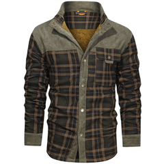 Vince | vintage flanellen jack in de kleur Donkergroen voor heren in Heritage stijl ideaal voor de winter