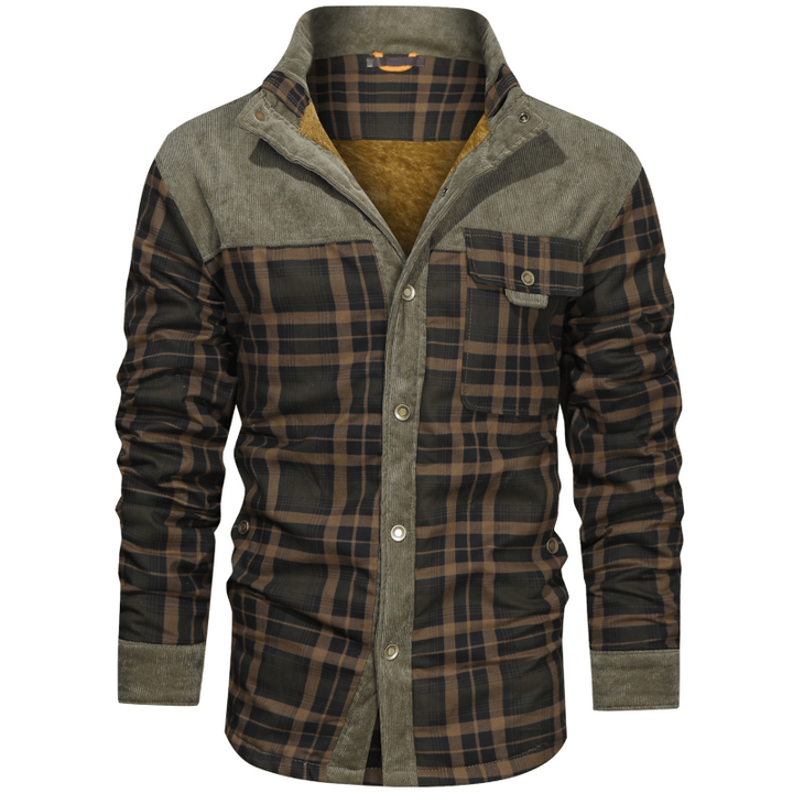 Vince | vintage flanellen jack in de kleur Donkergroen voor heren in Heritage stijl ideaal voor de winter