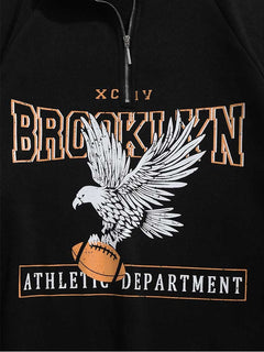 Vintage Brooklyn Zipper in de kleur Zwart voor dames in stijl ideaal voor de herfst.