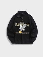 Vintage Brooklyn Zipper in de kleur Zwart voor dames in stijl ideaal voor de herfst.