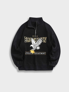 Vintage Brooklyn Zipper in de kleur Zwart voor dames in stijl ideaal voor de herfst.