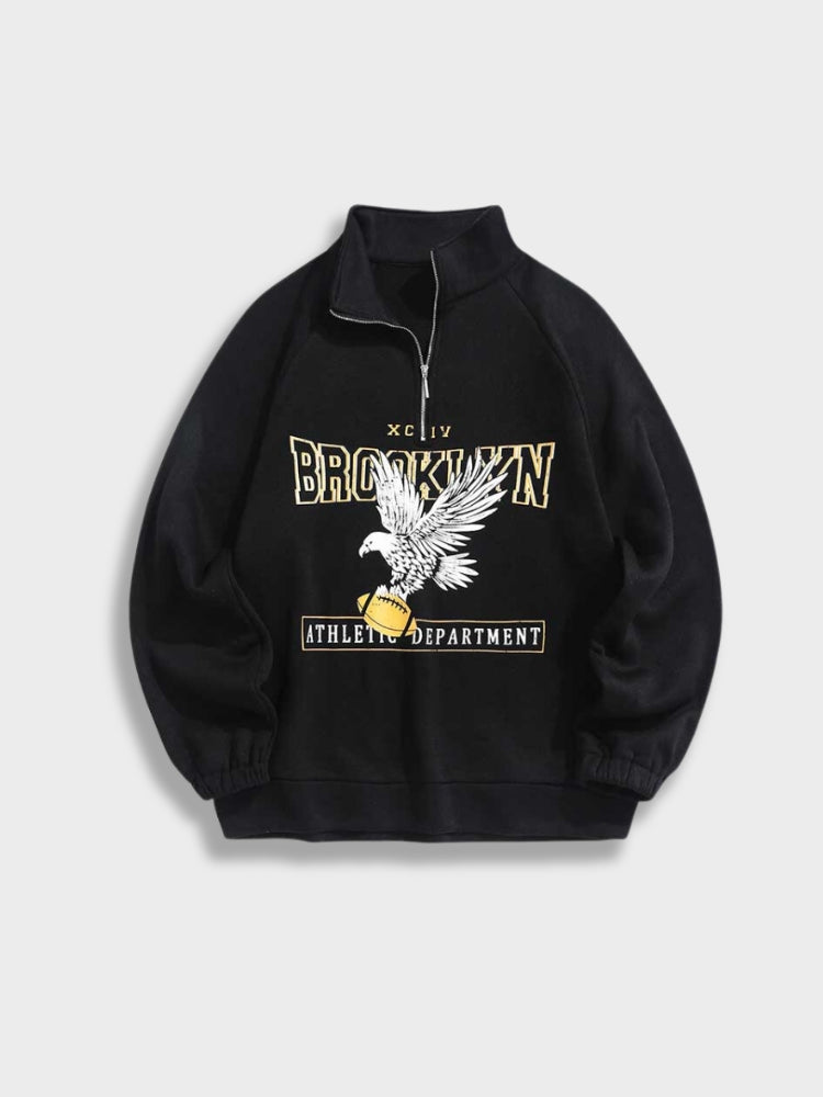 Vintage Brooklyn Zipper in de kleur Zwart voor dames in stijl ideaal voor de herfst.