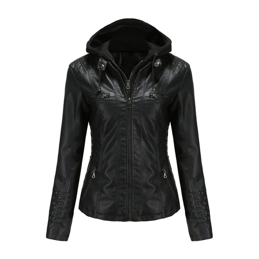 WENDE | Stijlvolle leren damesjas in de kleur Zwart voor dames in stijl ideaal voor de herfst.