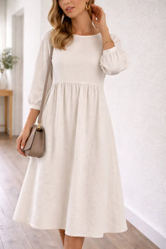 A-line midi jurk met zakken
