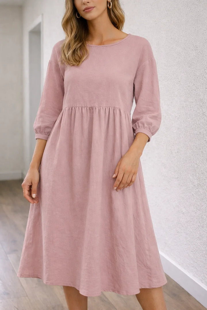 A-line midi jurk met zakken